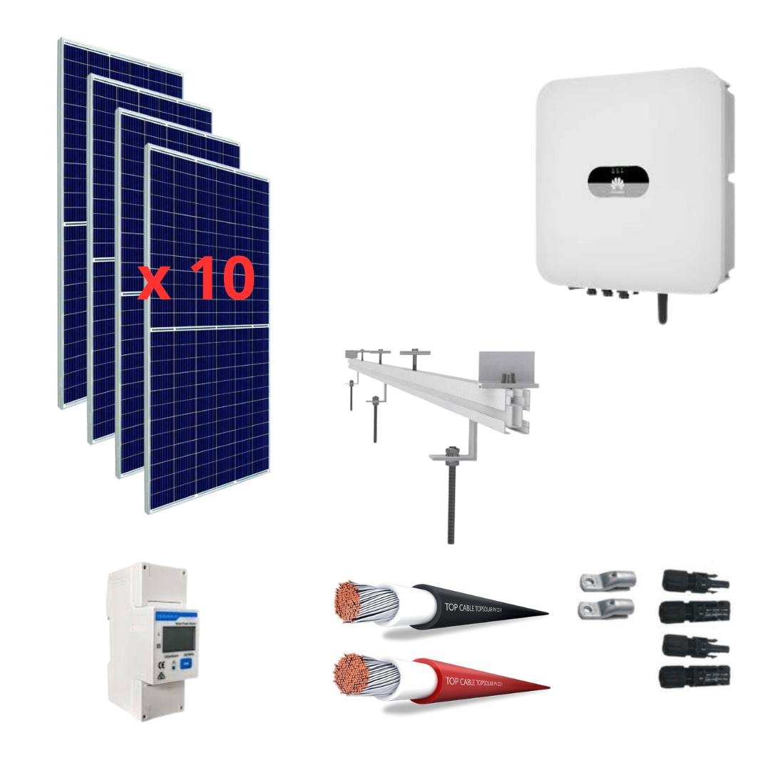 Imagen de Kit Solar Autoconsumo Directo 4kW Monocristalino HUAWEI SUN2000 5KTL